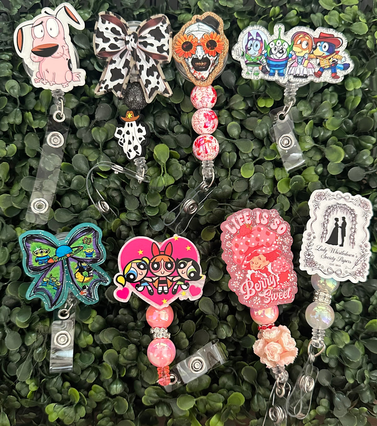 Character badge reels