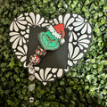 Christmas ID beaded badge reel