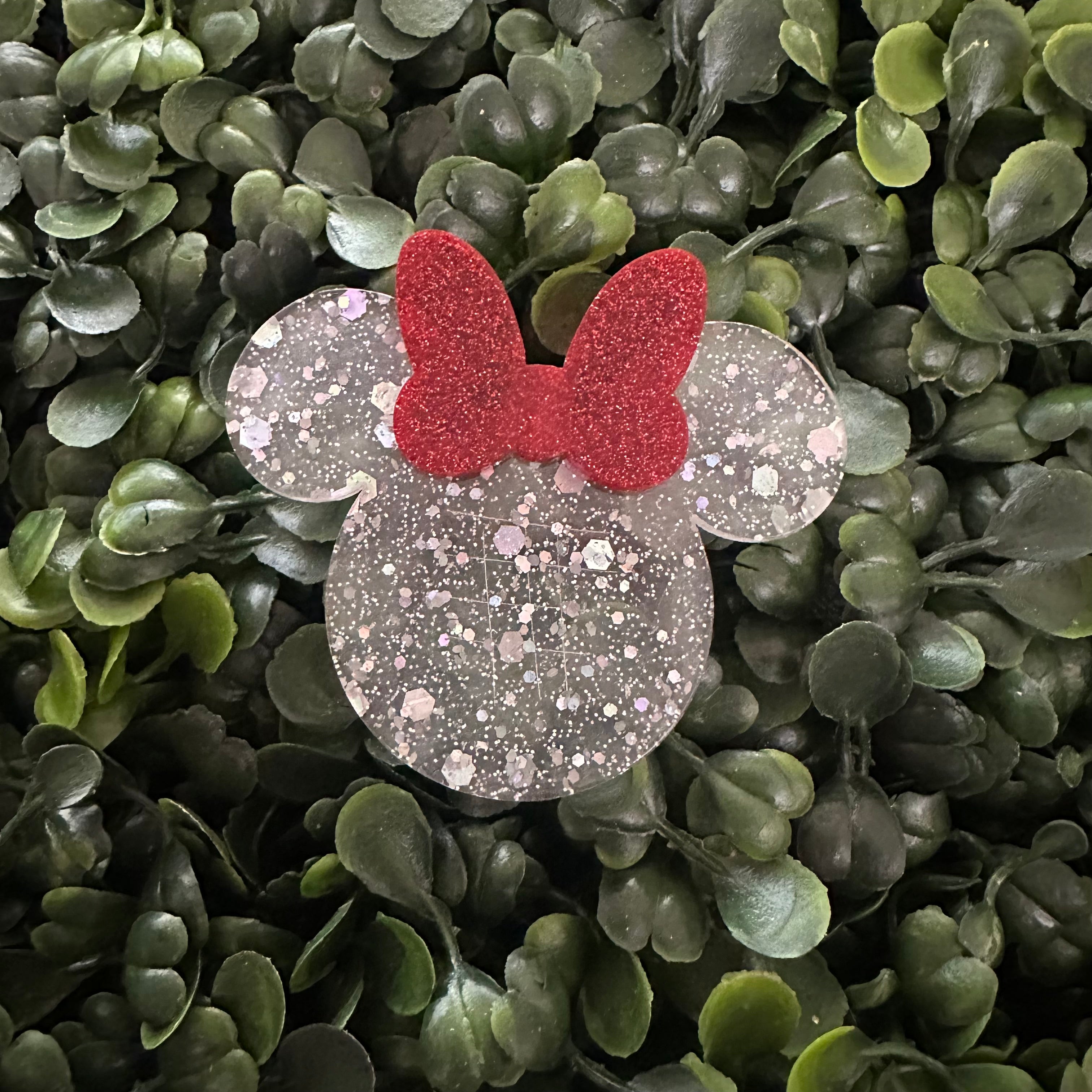 ✨ Glitter Mouse-Head Badge Reels ✨